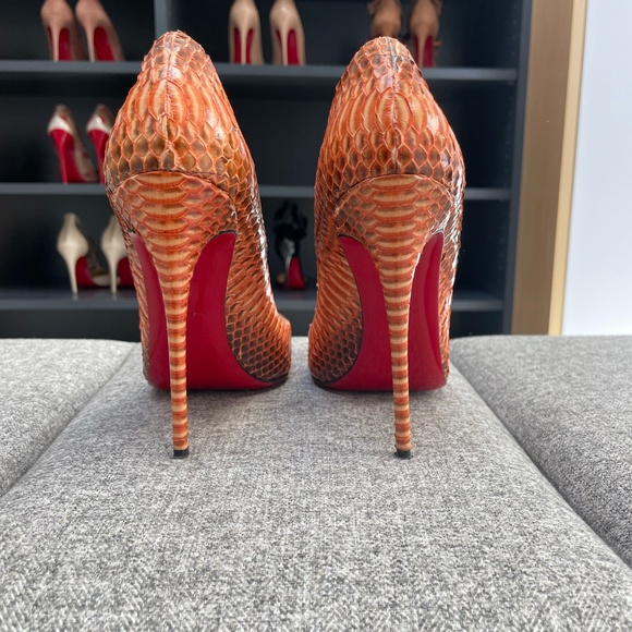 Christian Louboutin So Kate 120, Orange Watersnake, EU39 (fits a US8 or US8.5) - Picture 2 of 8